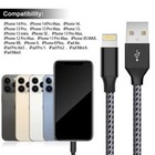 Braided Usb Cable For Iphone 5 6 7 8 11 12 Xr X Lot Fast Charger Charging Cord