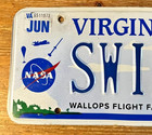 Virginia License Plate Wallops Flight Facility Nasa Rare Vanity Swipe Space Va