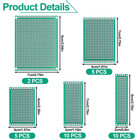 Rindion 32 Pcs Pcb Board  Green Circuit Board With 5 Sizes Compatible  Double Si