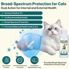 Dewormer Liquid For Cats  Broad Spectrum Anti-parasitic  Digestive Cleanser