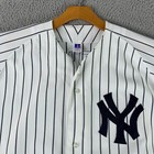 Vintage New York Yankees Jersey Mens 44 White Diamond Collection Carney 22 Usa