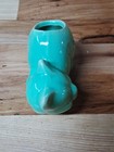 Vintage Small Turquoise Mcoy Pottery Crouching Cat Succulent Planter pot