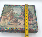 Vintage Antique Victorian Lithograph Wooden Puzzle Box With Children Scenes