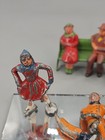 Vintage Barclay Lead 1950 s Christmas Scene W  5 Figures Non Broke 1 Broke Read 