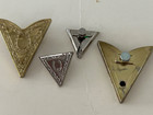 Lot 2 Pair Collar Tips Western Cowboy cowgirl Square Dancer Silver   Gold Tone