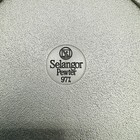 Vintage Selangor Pewter Round Serving Tray Engraved Floral Scroll 11 5  Plate