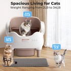 Self Cleaning Automatic Cat Litter Box With App Control Odor Free Large Open Top
