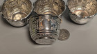 4 Charles Stuart Harris Zodiac Salt Cellars English Sterling Silver Victorian