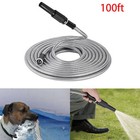 100ft Stainless Steel Metal Hose Pipe Flexible For Garden Water Hose Pipe 1 Roll