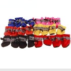 4pcs set Waterproof Pet Dog Shoes Anti-slip Rain Boots Footwear For Small Cats D