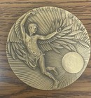 1971 Bronze The Conquest Of Space Medallic Art Co  New York Collectible