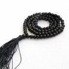 8mm Black Agate Tibetan Buddhist 108 Prayer Beads Mala Bracelet Necklace Beads