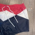 Vtg 70s 80s Swim Trunks Mens Small Athletic Track Shorts Defender Colorblock Nos