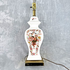 Chinese Large Famille Rose Canton Porcelain Table Lamp Botanical Ginger Jar  30   
