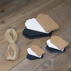 Gift Tags Paper Eco Kraft Card Label   Free String   100 Per Pack   Uk Seller