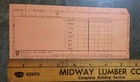 Vtg Pennsylvania Railroad Worker s Weekly Time Card Unused Nos Cardstock Paystub