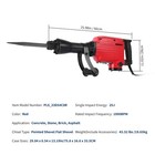 2200w Electric Demolition Hammer Concrete Breaker 1900 Bpm Heavy Duty Drill New