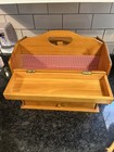 Vtg Wooden Sewing Jewelry Keepsake Box Cabinet W drawers  14   x 14   x 9   