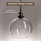 Vintage Industrial 9 8  Ball Shape Glass Ceiling Light Pendant Light Edison Lamp
