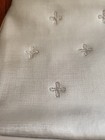Vintage Unbranded Silver Colored Top Handle Handbag W metallic Silver Embroidery