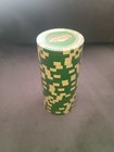 Green Las Vegas Casino Poker Chips 25 Chips Set 3 5 X 2 Inch