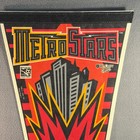Vintage 1996 New York Jersey Metrostars Mls Soccer Full Size Pennant Banner Flag