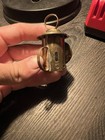Miniature Antique Hand Held Brass And Glass Miner s Lamp