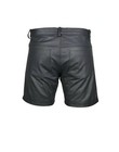 Mens cow Leather Shorts Black Casual 5 Pockets Short Zipper Fly Real Leather