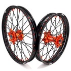 Kke 21 18 Cnc Wheels Rims For Ktm Exc Sx Xcw 125-530cc 2003-2026 Black Orange