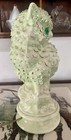 Vtg Mod 60   s 70   s Mint Green Ceramic Owl Table Lamp Light Up Eyes Kitschy Mcm