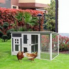 Pawhut 63 Chicken Coop Wooden Chicken House Rabbit Hutch Poultry Cage Hen Pen Ba