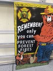 Smokey The Bear Prevent Forest Fires Porcelain Enamel Sign 30x20 Check It Out