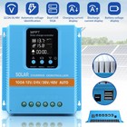 100a 4800w Mppt Solar Charge Controller 12v 24v 36v 48v Usb Battery Pv Regulator