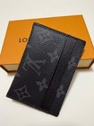 Louis Vuitton Monogram Selender Canvas Double Card Holder Black Leather