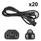 Lot 1-100 Us Ac Power Cord Cable Desktop Monitor Computer Pc 6ft Iec320