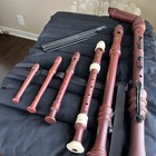 New Woodnote 6-recorder Family Set Bass Tenor Alto Soprano   Canzonet Case Kit