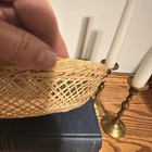 Vintage Wicker Basket Bowl Oval Shallow Set Of 2
