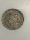 1865 Ngc Vg 10 3 Cent Nickel Struck 10  Off Center Mint Error Cheap  Look    