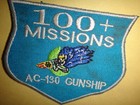 Vietnam War Us Air Force 100  Missions Ac-130 Gunship Patch