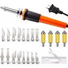 22 Piece Electric Hot Knife Cutting Tool Kit W  Multipurpose Heat Cutter Set Diy