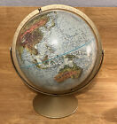 Vintage Replogle Land And Sea Globe 12  Double Axis Raised Textured Ussr 1960s