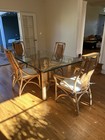 Mcguire Original Rattan Chairs And Mcguire Style Table