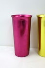 Lot Of Four Sunburst Aluminum Tumblers 5-3 4  Tall Mcm