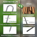 Rebar Stakes 12 Inch Heavy Duty Metal J Hook Fence Stakes For Tent Camping