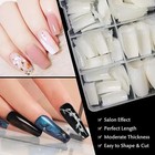500pcs  Box Clear Solid Natural French False Acrylic Nail Art Tips Uv Gel Diy