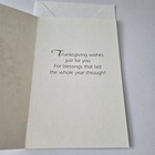 Vintage Greeting Card Happy Thanksgiving Basketful Of Autumn Leaves