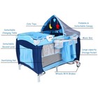 Costway Foldable Baby Crib Playpen Travel Infant Bassinet Bed Net Music W Bag