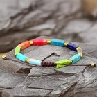 7 Chakra Natural Gemstone Beads Handmade Healing Reiki Women Men Dainty Bracelet