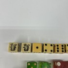 Vintage Lot Of 36 Mixed Size   Material  Dice- Wood Lucite Butterscotch Bakelite