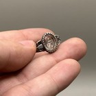 Wonderful Ancient Roman Inspired Silvered Ring With Stone